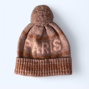 URBAN OUTFITTERS “Paris” Pom Pom Rose Pink Beanie